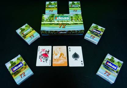 T.M PRINTERS IDEA 72 (100% PURE PLASTIC PLAYING CARDS ) (SET OF 6)