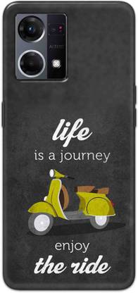 NDCOM Back Cover for OPPO F21 Pro Life is a Journey Enjoy The Ride Printed