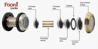 Foora Brass Door Scope Door Viewer