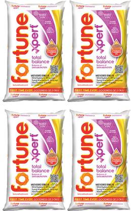 FORTUNE Xpert Total Balance Soyabean Oil Pouch (4 x 1 L) deal from flipkart FORTUNE Xpert Total Balance Soyabean Oil Pouch (4 x 1 L) deal from flipkart
