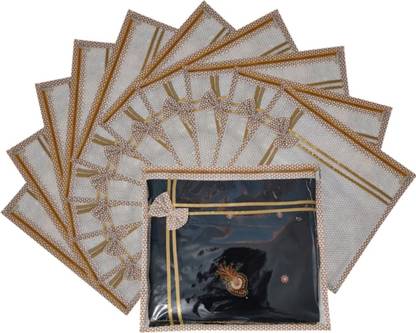 Mithark Samosa Samosa pattern Non Woven Single Packing Saree Cover 12 pcs Set Classic