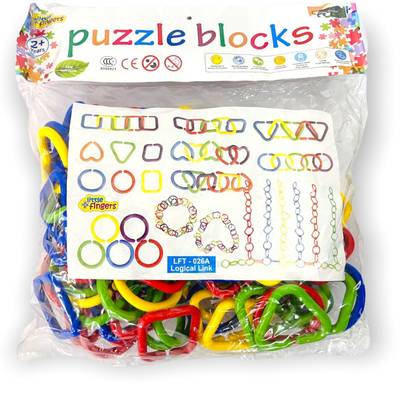 Little Fingers Logical Link Puzzle Block Game, Learning Toy for Kids (2+ Years)