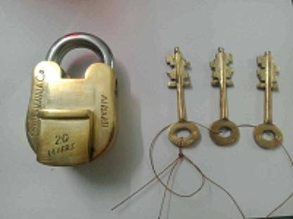 Gujranwala Steel Works special lock and brass key Padlock