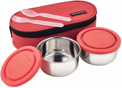 Trueware Classic Stainless Steel 2 Containers Lunch Box
