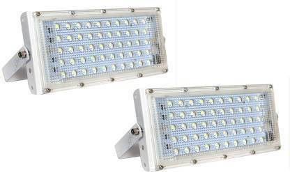 NIHAKA 50 W Standard LED Brick Light Pack of 2 Flood Light Outdoor Lamp