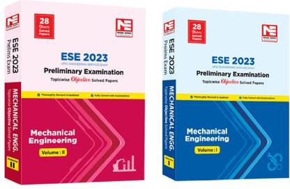 MADE EASY ESE 2023 Preliminary Exam: Mechanical Engineering Volume - 1 AND Volume-2