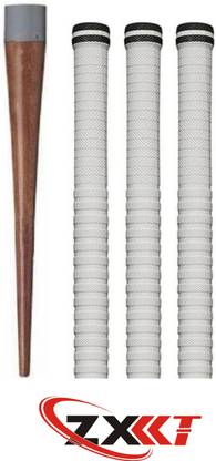 Y2M Set of 3 Cricket Bat White Grip + One Wooden Grip Gripper (VS319) Super Tacky