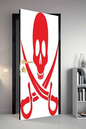 qth 213 cm Line Art Dor-0361 Design Door Sticker Self Adhesive Sticker