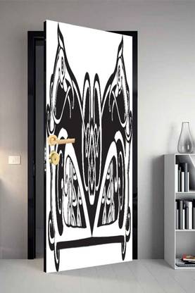 qth 213 cm Line Art Dor-0705 Design Door Sticker Self Adhesive Sticker