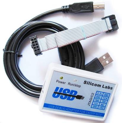 Buyyart New C8051F MCU Emulator U-EC6 USB Debug Adapter JTAG/C2 Mode with Cable USB Adapter