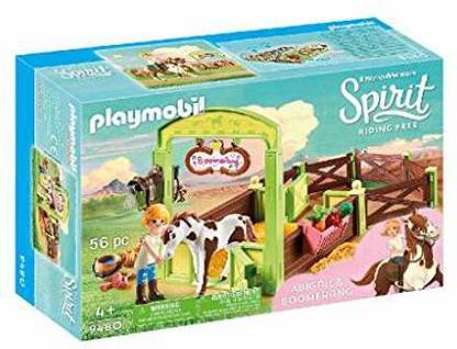 Playmobil Spirit Riding Free Abigail & Boomerang with Horse Stall