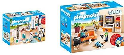 Playmobil 9268 - Badezimmer & 9267 - Wohnzimmer