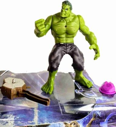 UNISAFE COLLECTION The incredible Hulk action figure with moving hand and legs (Green)