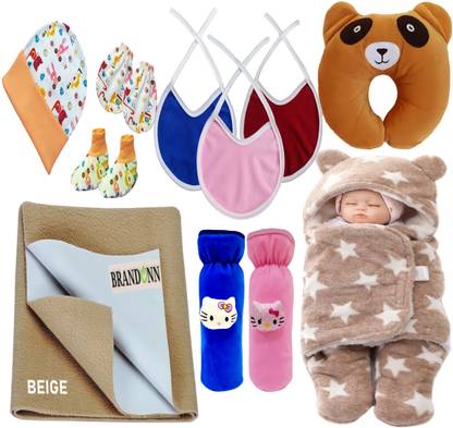 BRANDONN New Born Baby Gift Set Combo Pack for Baby Boys and Baby Girls Pack of 11 Pcs