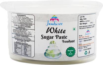 JAMBOREE White Fondant Sugar Paste for Cake Cup Cake Decoration Sugar Paste