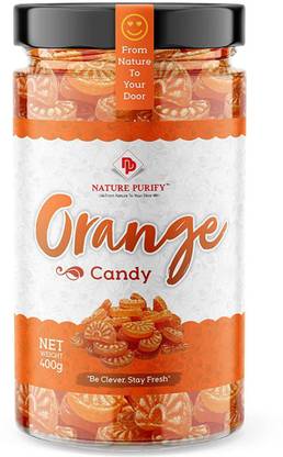 Nature Purify Juicy Orange Candy (Narangi Candy) Khatta Meetha Candy, 400 GM Orange Candy