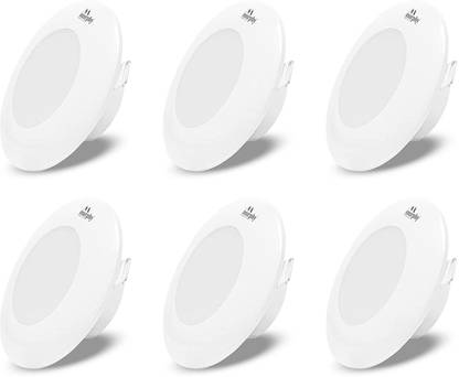 MURPHY LED 3W MINI HEXA Junction box down light (Cool White , Pack of 6) Recessed Ceiling Lamp