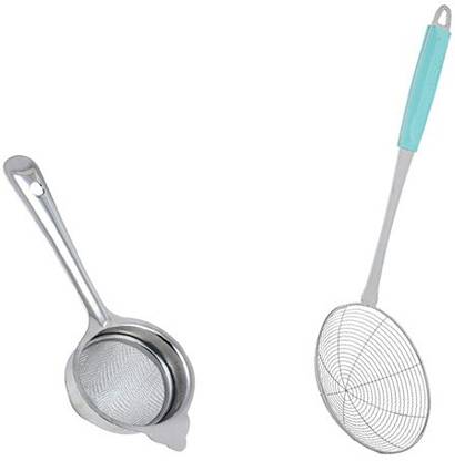 Red Champion 14Inch Stainless Steel MultiFunctional Deep Fry Oil Strainer STEEL TEA CHHANNI Strainer