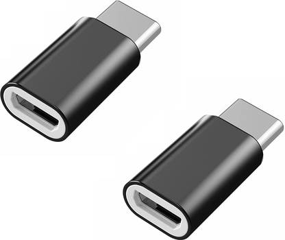 J USB Type C Cable 2 A 0.2 m Pack of 2 USB Type C Adapter, Data Syncing and Charging Adapter Black
