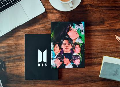 OFFO BTS Animated A7 Notebook Ruled 192 Pages