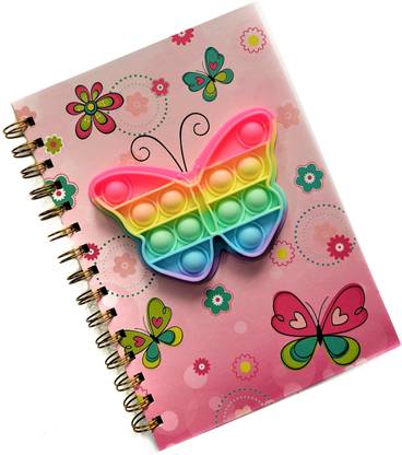 Definite Butterfly Premium Quality Pop It Diary for Personal use, Birthday/Return Gift Assorted Diary Single Rule 160 Pages