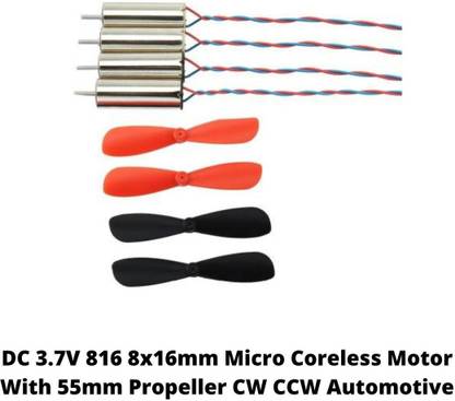 Spire DC 3.7V 816 8x16mm Micro Coreless Motor With 55mm Propeller CW CCW Motor Control Electronic Hobby Kit
