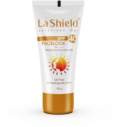facelook La Shield Fisico SPF 50+ & Pa+++ Transparent Sunscreen Gel, 50 g