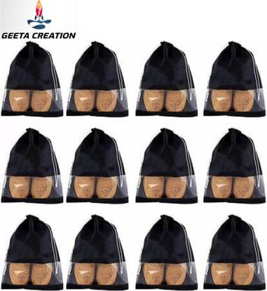 geetacreation Dust Proof Shoes Bag 12 Pcs Your Footwear from Water/dust - Florescent Cover