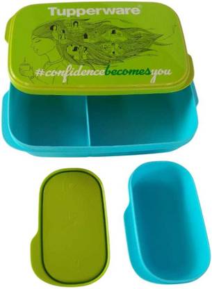 TUPPERWARE My Inner lunch divided liquid-tight inner container Each 590+120ml (Pack of 2) 2 Containers Lunch Box