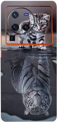 BUGGU Lion Shadow For VIVO X80 PRO Back Skin Guard, VIVO X 80 PRO Mobile Skin
