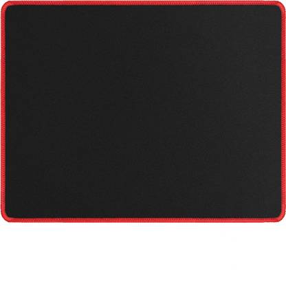 Elite Red Strip Stitched Black Non Slip Base Mousepad