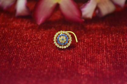 SHREEVARAM Gold-plated Plated Brass Nose Ring