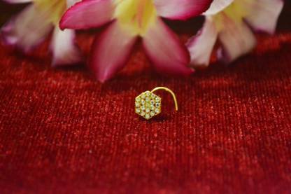SHREEVARAM Gold-plated Plated Brass Nose Ring
