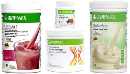 Herbalife Nutrition FORMULA-1 SHAKE ROSEKHEER+PROTEIN POWDER -200GM+AFRESH -TULSI-+SHAKE MATE Protein Shake