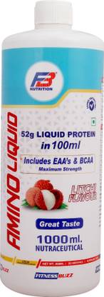 FB Nutrition Amino Liquid 1000ML,51g Protein Include BCAA& EAA's,Great Taste EAA (Essential Amino Acids)