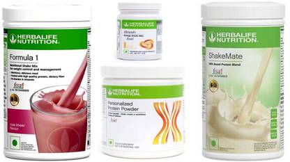 Herbalife Nutrition FORMULA-1 SHAKE ROSEKHEER+PROTEIN POWDER -200GM+AFRESH -GINGER-+SHAKE MATE Protein Shake