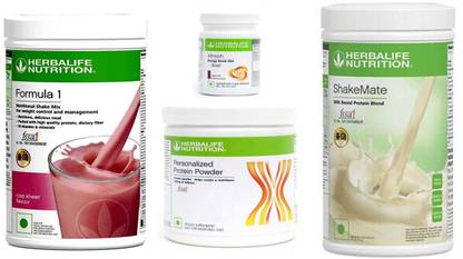 Herbalife Nutrition FORMULA-1 SHAKE ROSEKHEER+PROTEIN POWDER -200GM+AFRESH -ELACHI-+SHAKE MATE Protein Shake