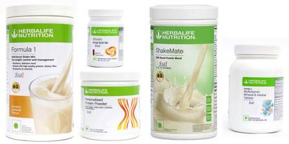 Herbalife Nutrition FORMULA1SHAKE BANANA CARAMEL+PP200+SHAKEMATE+ELACHI+MULTIVITAMIN TABLET Protein Shake