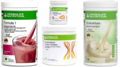 Herbalife Nutrition FORMULA-1 SHAKE ROSEKHEER+PROTEIN POWDER -200GM+AFRESH -CINNAMON-+SHAKE MATE Protein Shake