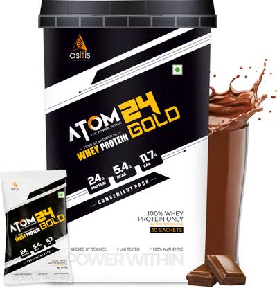 AS-IT-IS Nutrition ATOM 24 Gold Whey Protein 31g - 10 Sachets | Whey Protein