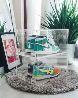 COBLER Cobler Sneaker Crate, Premium Shoe Storage Box, Magnetic, Fits Size UK14 AJ1(H) Plastic Shoe Rack