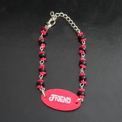 Stainless Steel Rhodium Charm Bracelet