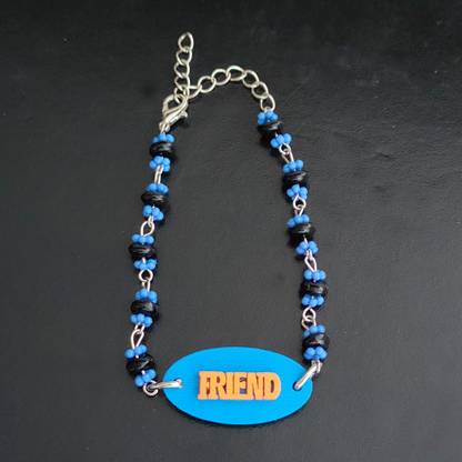 Stainless Steel Rhodium Charm Bracelet