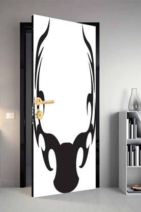 qth 213 cm Line Art Dor-1215 Design Door Sticker Self Adhesive Sticker