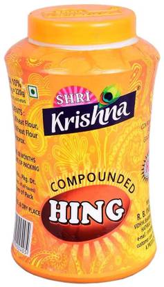 Shri Krishna Compounded Asafoetida Hing Powder - 220 gm 100% Natural Strong Heeng