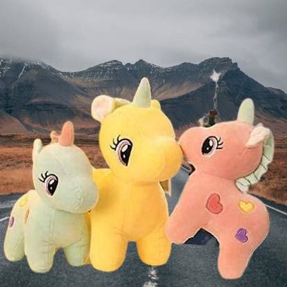kashish trading company UNICORN SOFT TOY FOR GIFT SET OF - 3 (25-30 CM)19  - 25 cm