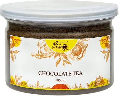 The Indian Chai Chocolate Tea 100g with Cocoa Powder and Choco Rice Herbal Tea Tin