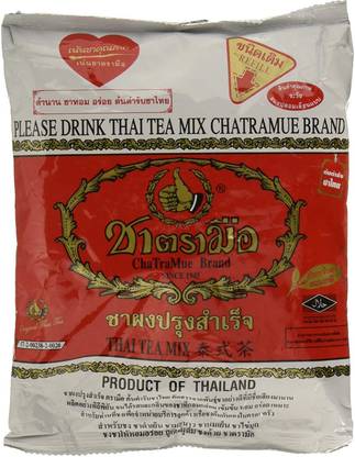 CHATRAMUE BRAND NUMBER ONE Thai Tea Mix, Iced Tea, VANILLA FLAVOUR (400g.) PACK OF 1 Iced Tea Pouch