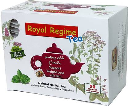 Royal Regime Tea New MINT Flavour Zero Calories Improves Metabolism Waist Herbs Herbal Tea Bags Box