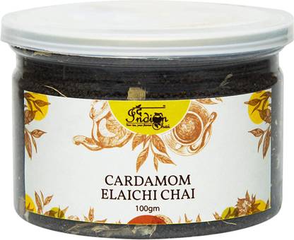 The Indian Chai Cardamom Elaichi Chai Tea 100g, Premium Desi Chai Patti for Authentic Elaichi Herbal Tea Tin
